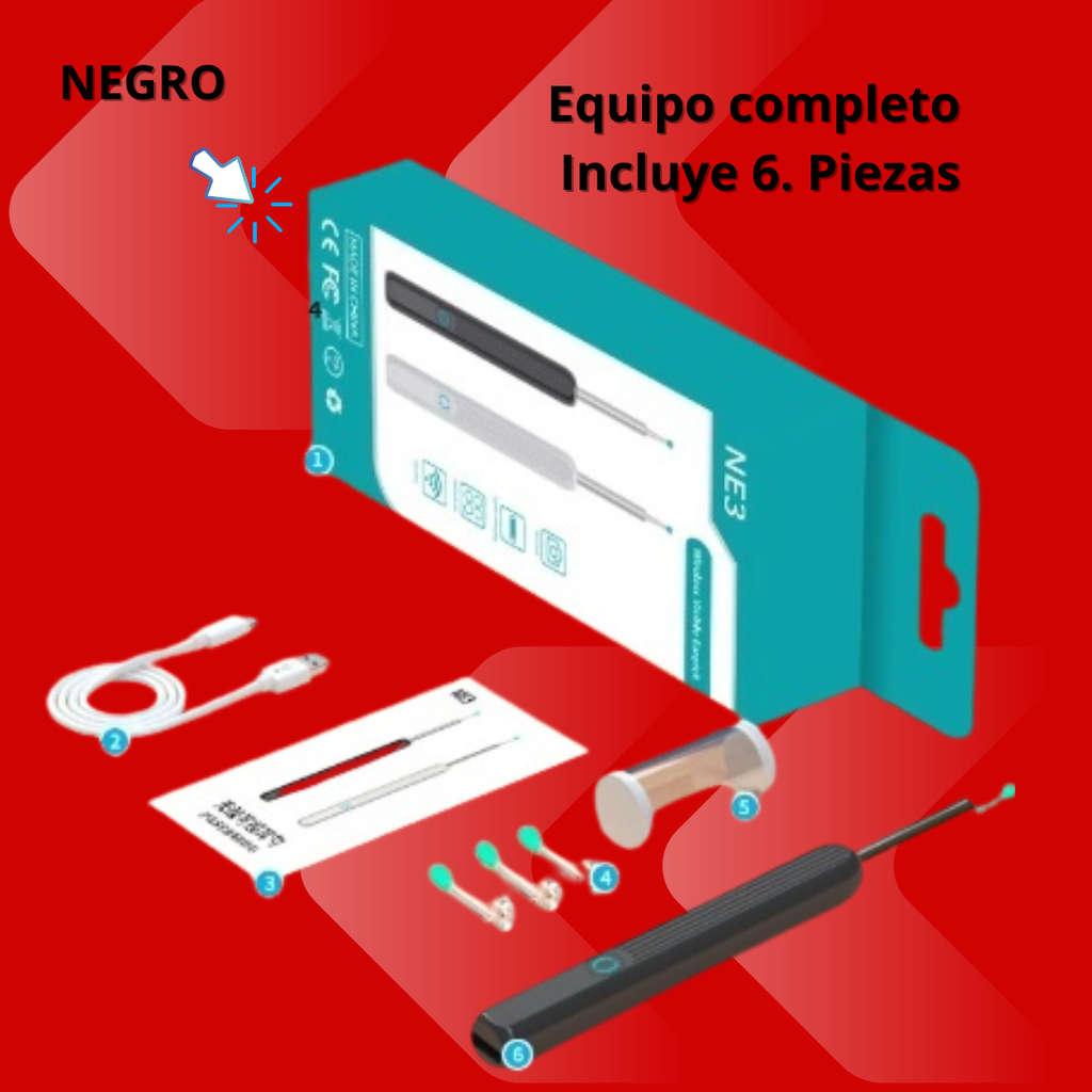 Otoscopio Inteligente HD – Limpieza Visual Segura