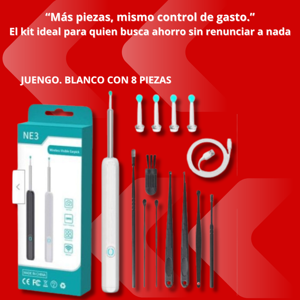 Otoscopio Inteligente HD – Limpieza Visual Segura