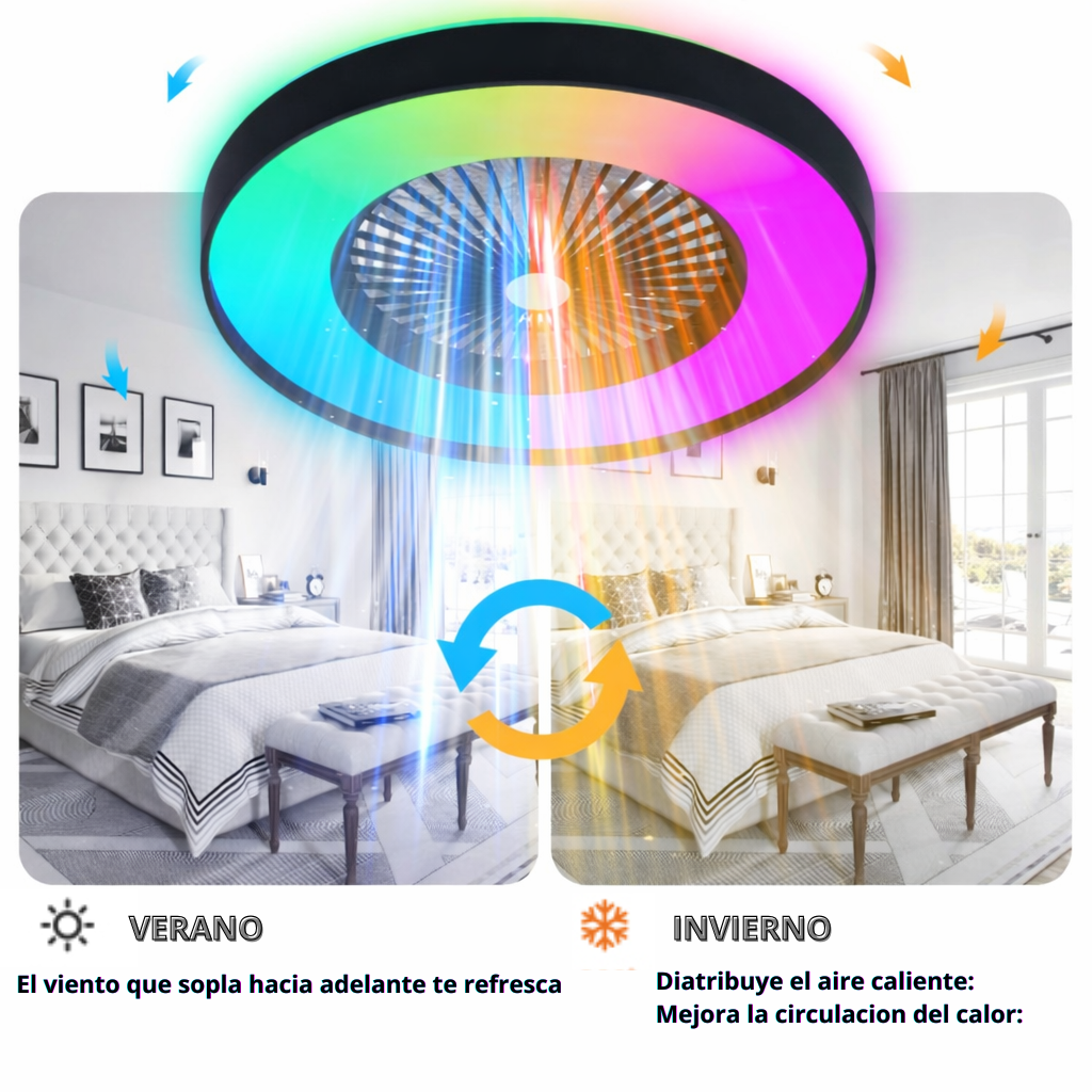 Ventilador de Techo con Luz RGB Inteligente&nbsp;